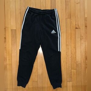 Adidas Black and White Sweatpants Track pants with Signature Stripes